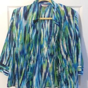 Multi colored blue top